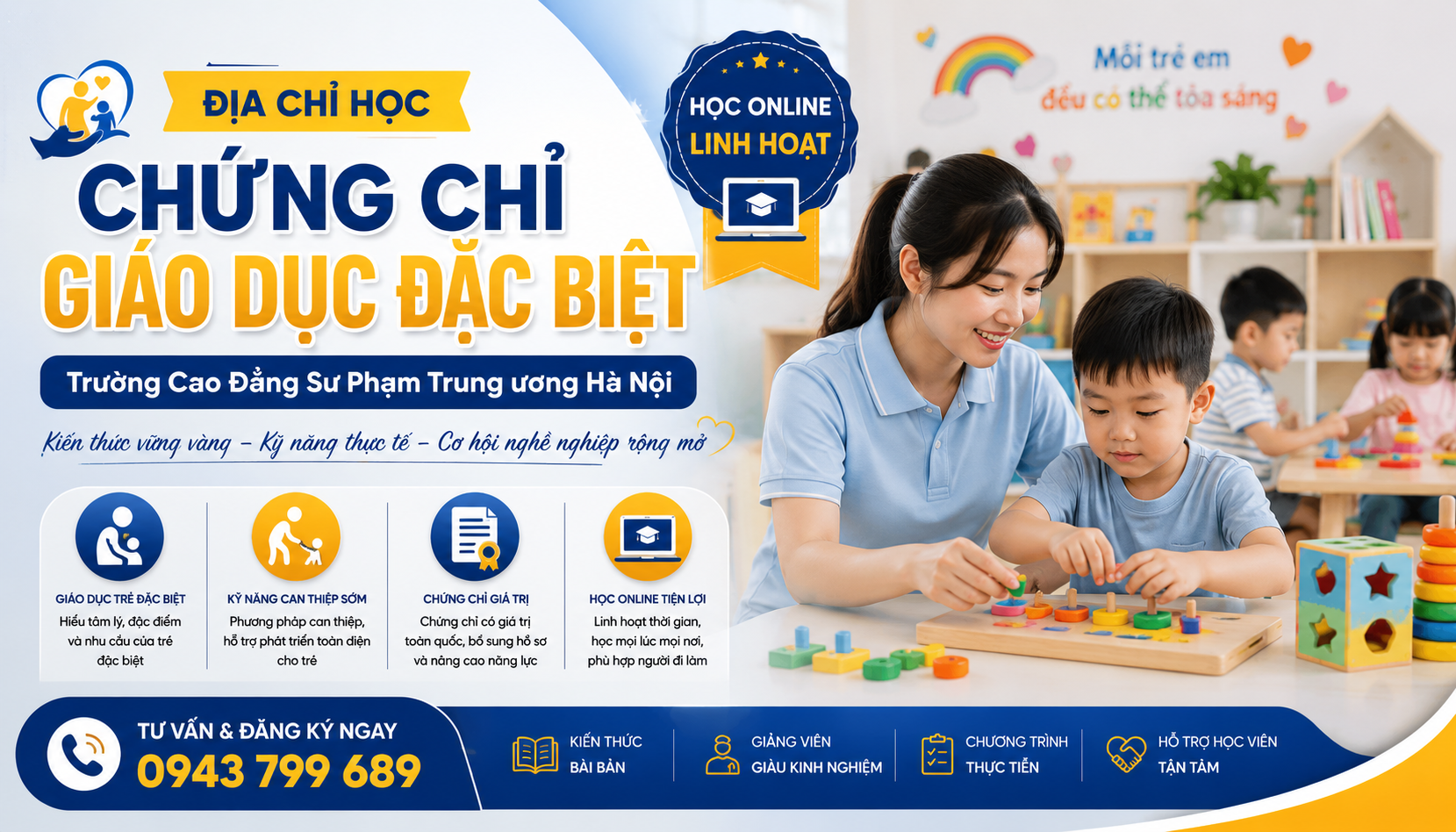 Học chứng chỉ giáo dục đặc biệt ở đâu