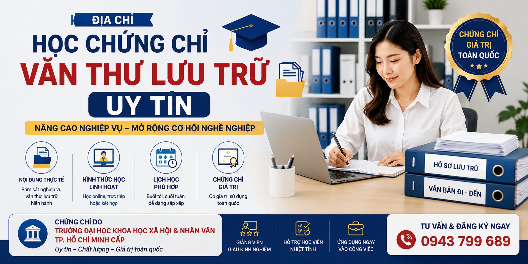 Học chứng chỉ văn thư lưu trữ ở đâu