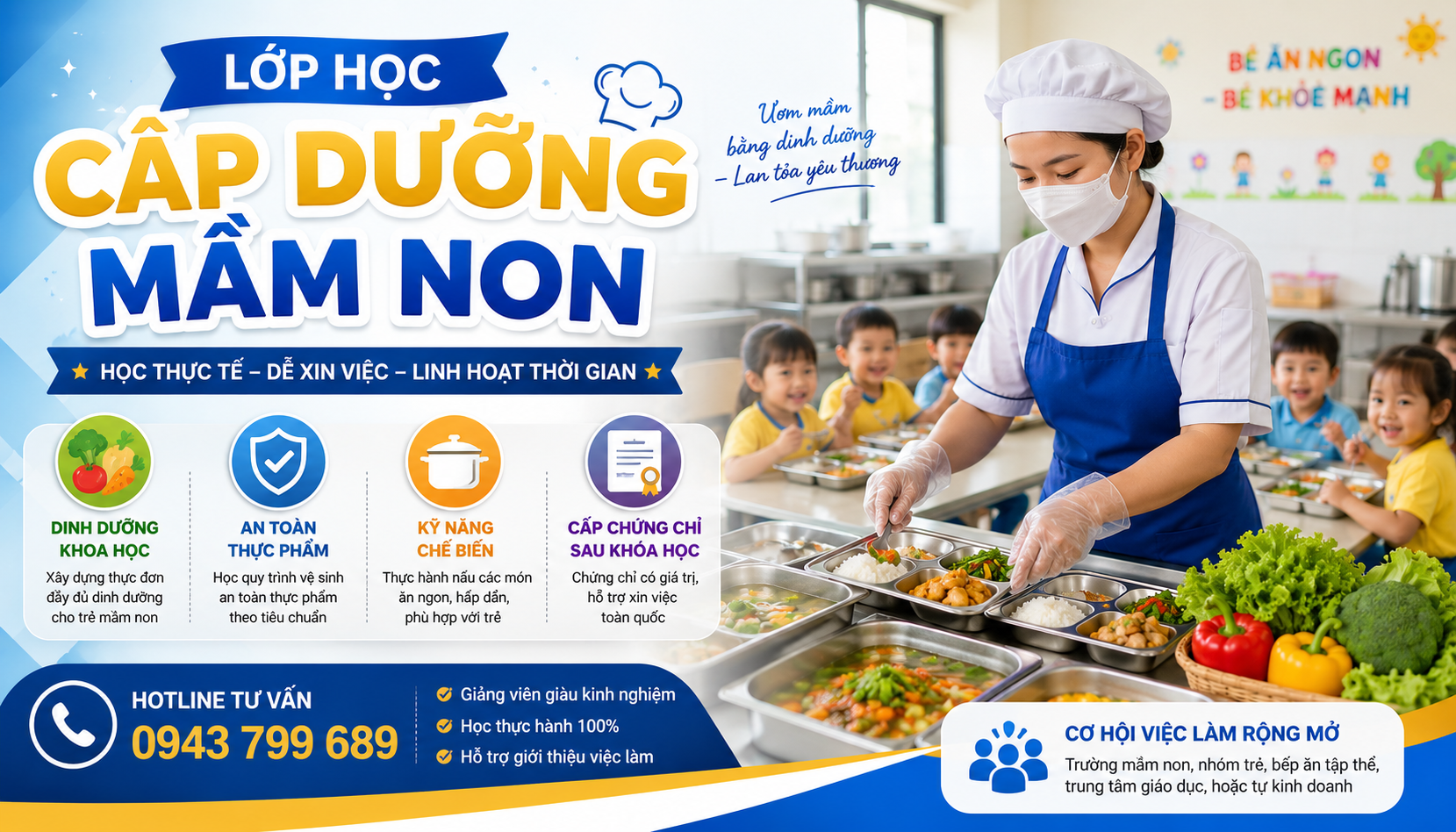 Lớp học cấp dưỡng mầm non